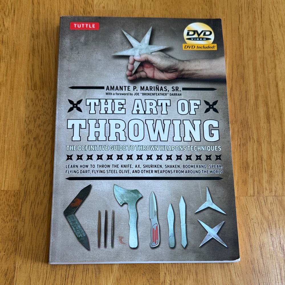 The Art of Throwing Book w/DVD Guide Techniques Darts Ax Boomerang